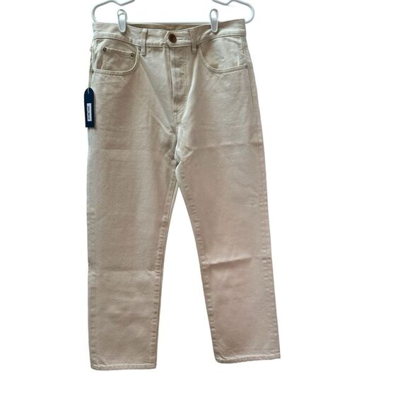 NWT‎ Daily Blue by Adriano Goldschmied Bone Cream Hype Wide Barrel Jeans Sz 29 - Picture 1 of 12